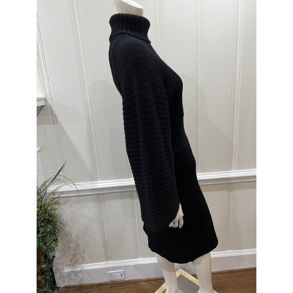 Adrianna Papell Womens Merino Wool Turtleneck Long Sleeve Sweater Dress M - Picture 2 of 9